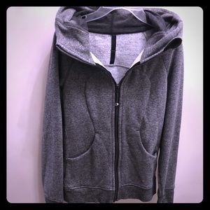 Lululemon Speckled gray scuba hoodie